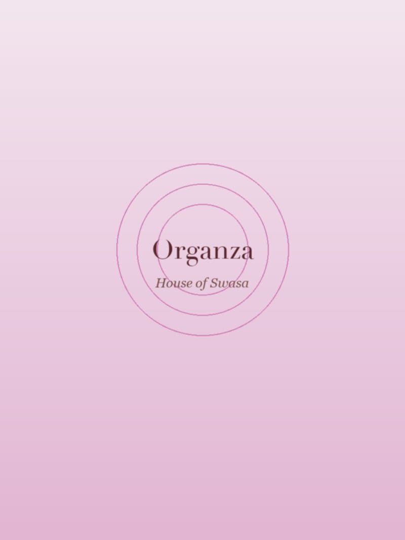 Organza Saree - Blush Pink Floral — Pink